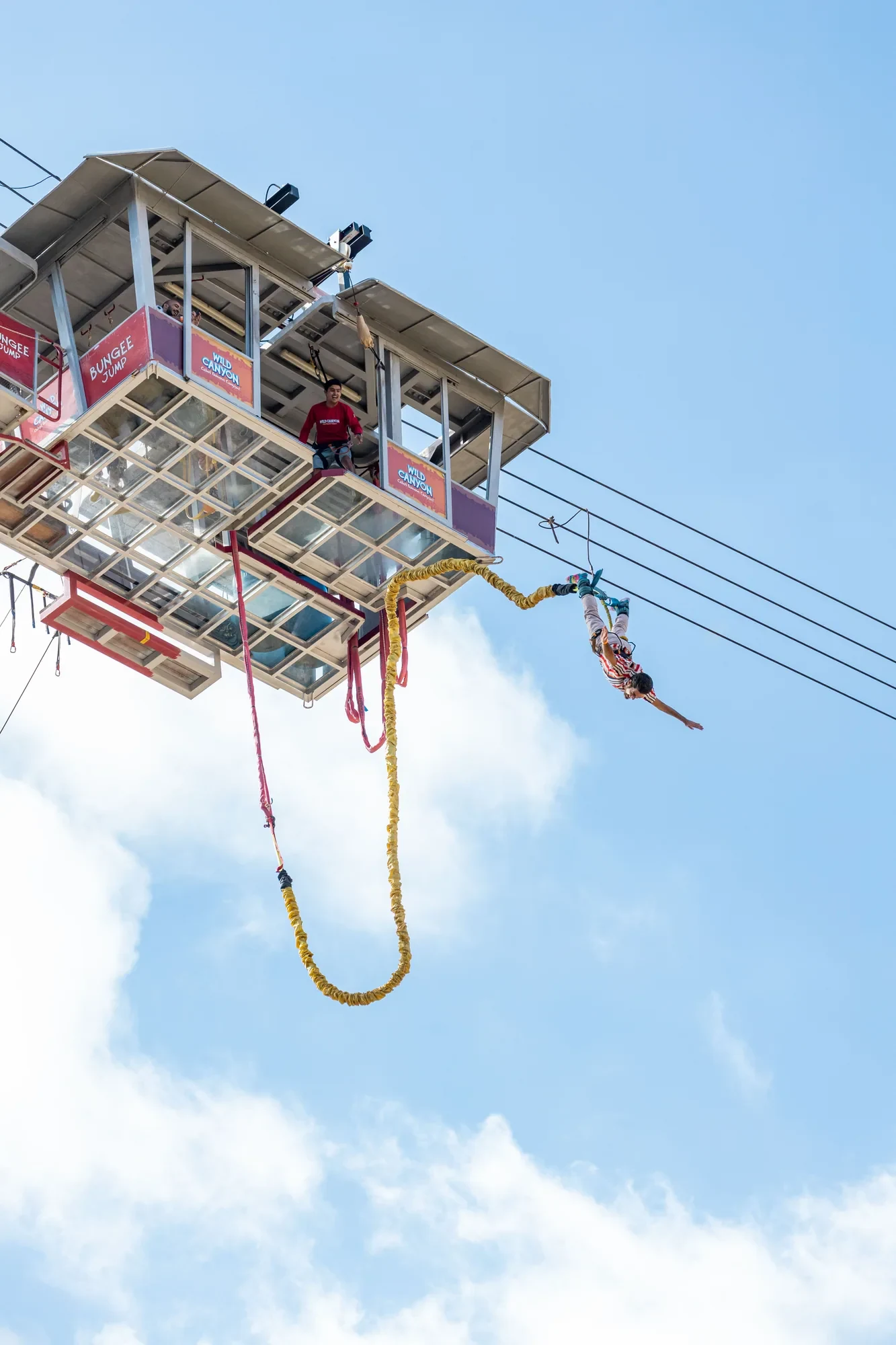 Salto de bungee desde la torre